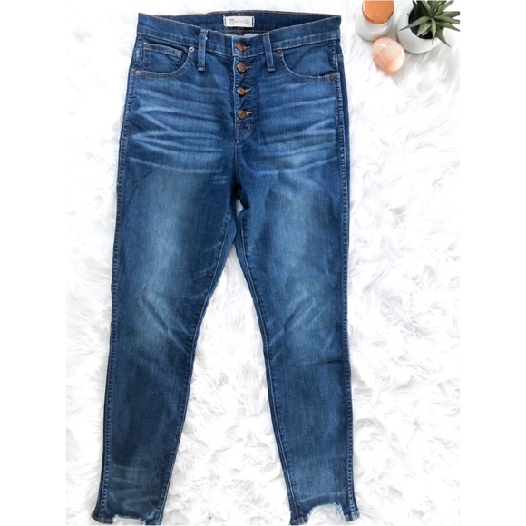 Madewell Denim - MADEWELL 10” High Rise Skinny Jeans Button Up